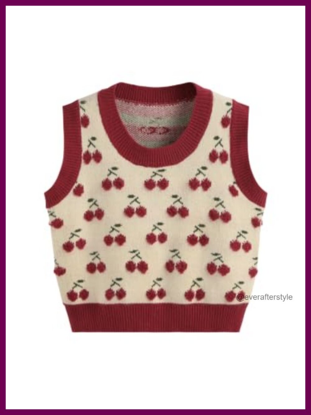 Sleeveless Cropped Sweater Vest Geometric Pattern High Stretch Knit